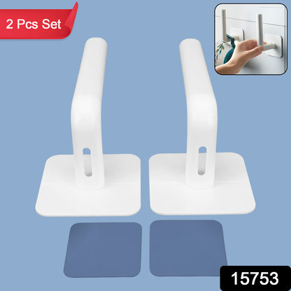 Wukusy multipurpose shelf organizer hanging storage rack with two adhesive hooks, ideal for home and kitchen organization.