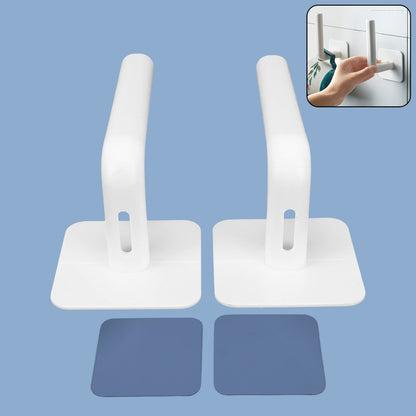 Wukusy multipurpose shelf organizer hanging storage rack with two adhesive hooks, ideal for home and kitchen organization.