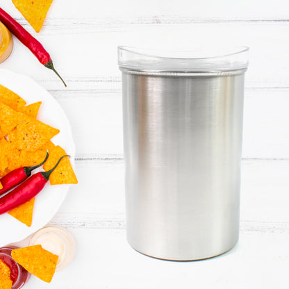 Wukusy stainless steel airtight container with transparent lid, 1000ml capacity, ideal for kitchen storage.