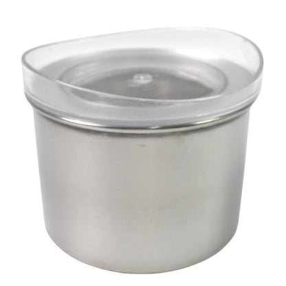 Wukusy stainless steel airtight container with transparent lid, 500ml, suitable for kitchen storage and organization.