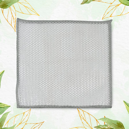 Wukusy one-sided microfiber cloths scrubber for home and kitchen, 20x20 cm, ideal for cleaning surfaces and appliances.