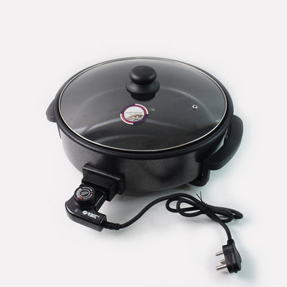 Wukusy Orbit Electric Multi-purpose Cooker 1500W, black countertop kitchen appliance with digital controls and stainless steel interior