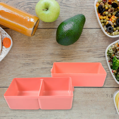 Wukusy plastic 3-layer leak-proof lunch box with three compartments, ideal for office meals, in a clear and durable design