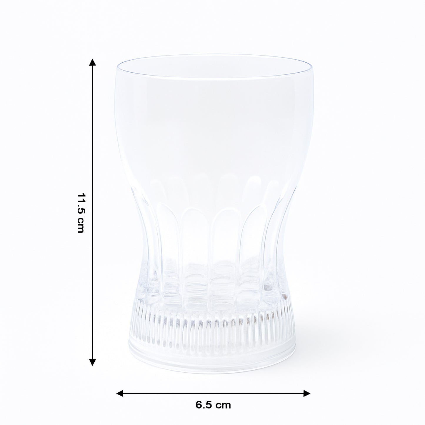 Wukusy plastic fancy LED light glass, 200 ml, clear decorative glass for home and kitchen use.