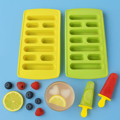Set of four Wukusy plastic ice cube trays for home and kitchen use, with multiple cube molds for freezing ice.