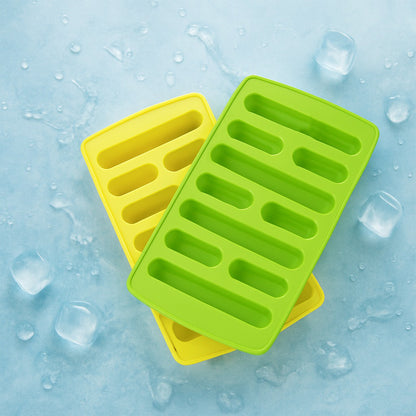 Set of four Wukusy plastic ice cube trays for easy freezing and serving in home and kitchen use.