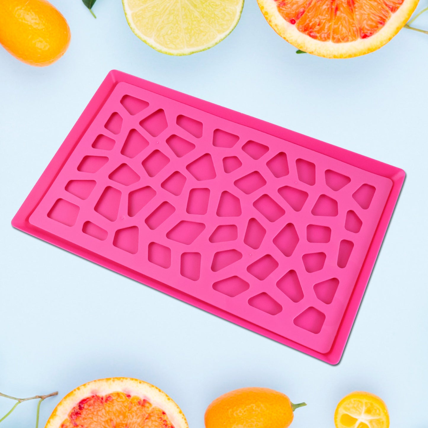 Wukusy plastic kitchen tray with modern hollow design, 40x25 cm, ideal for home kitchen organization and serving.