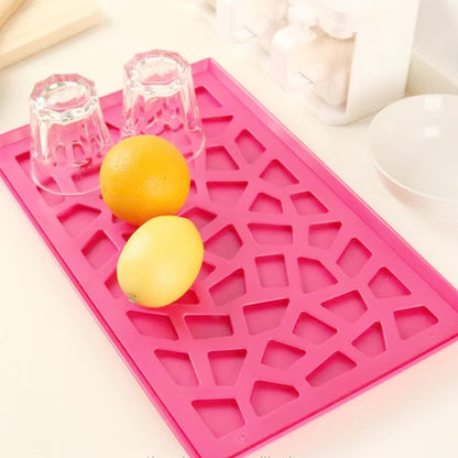 Wukusy plastic kitchen tray with modern hollow design, 40x25 cm, ideal for home and kitchen organization.