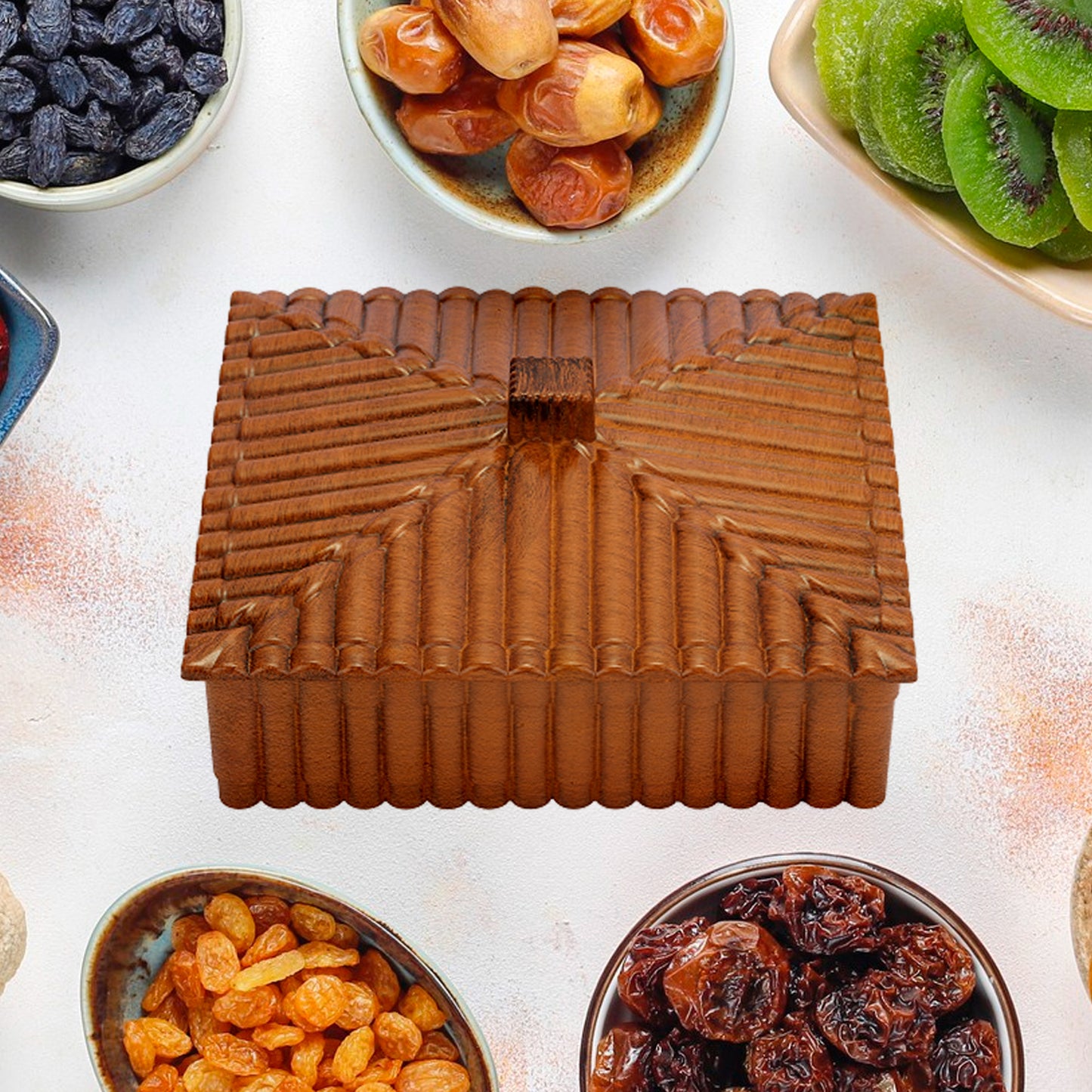 Wukusy plastic multipurpose dry fruit and chocolate mouth box, 1 piece, suitable for home kitchen storage and organization.
