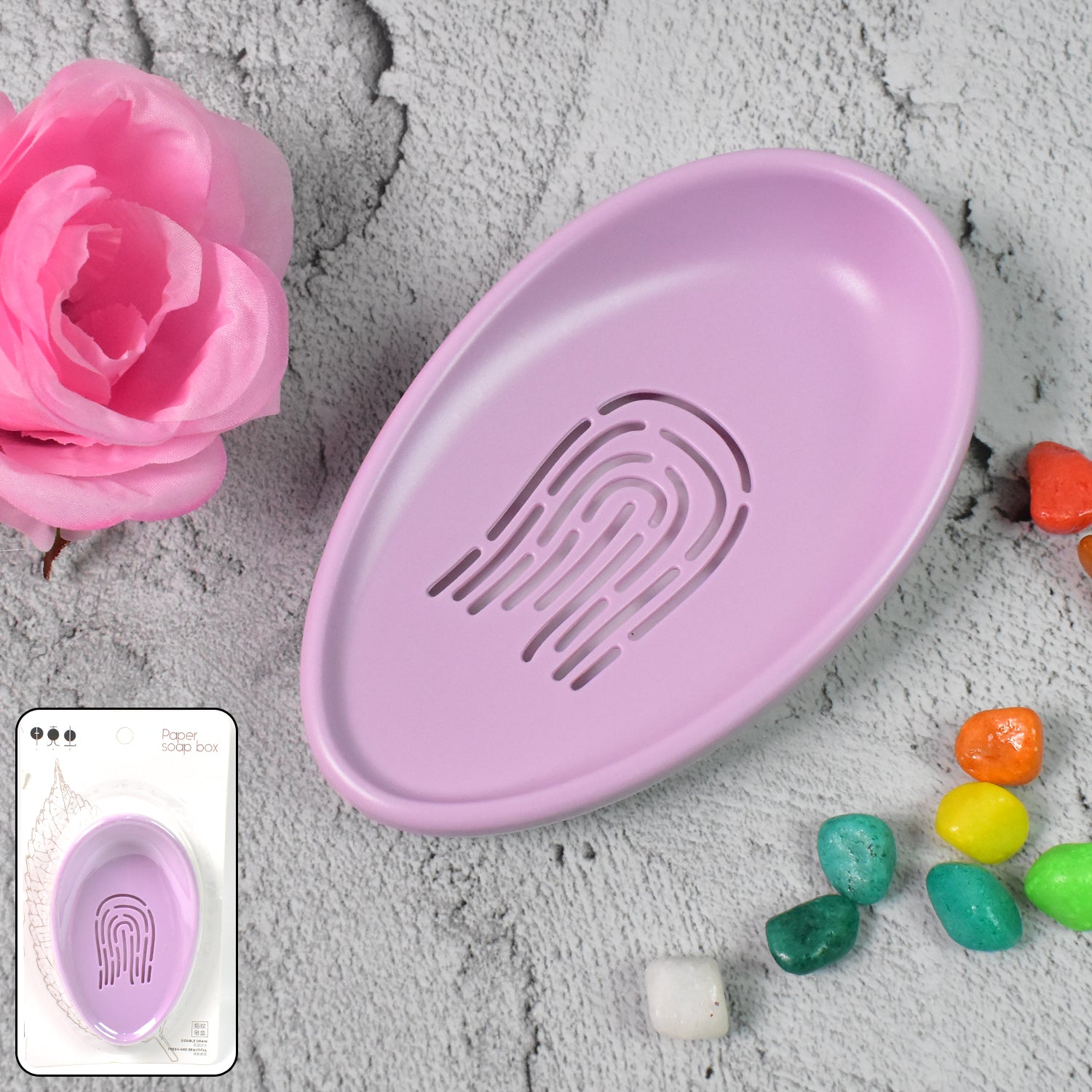 Wukusy plastic soap dish with drain, double-layer soap holder for kitchen or bathroom, durable and easy to clean.