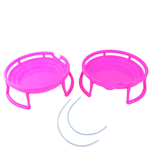 Set of two Wukusy plastic water pot stands for home and kitchen use, designed to keep water containers elevated and stable.