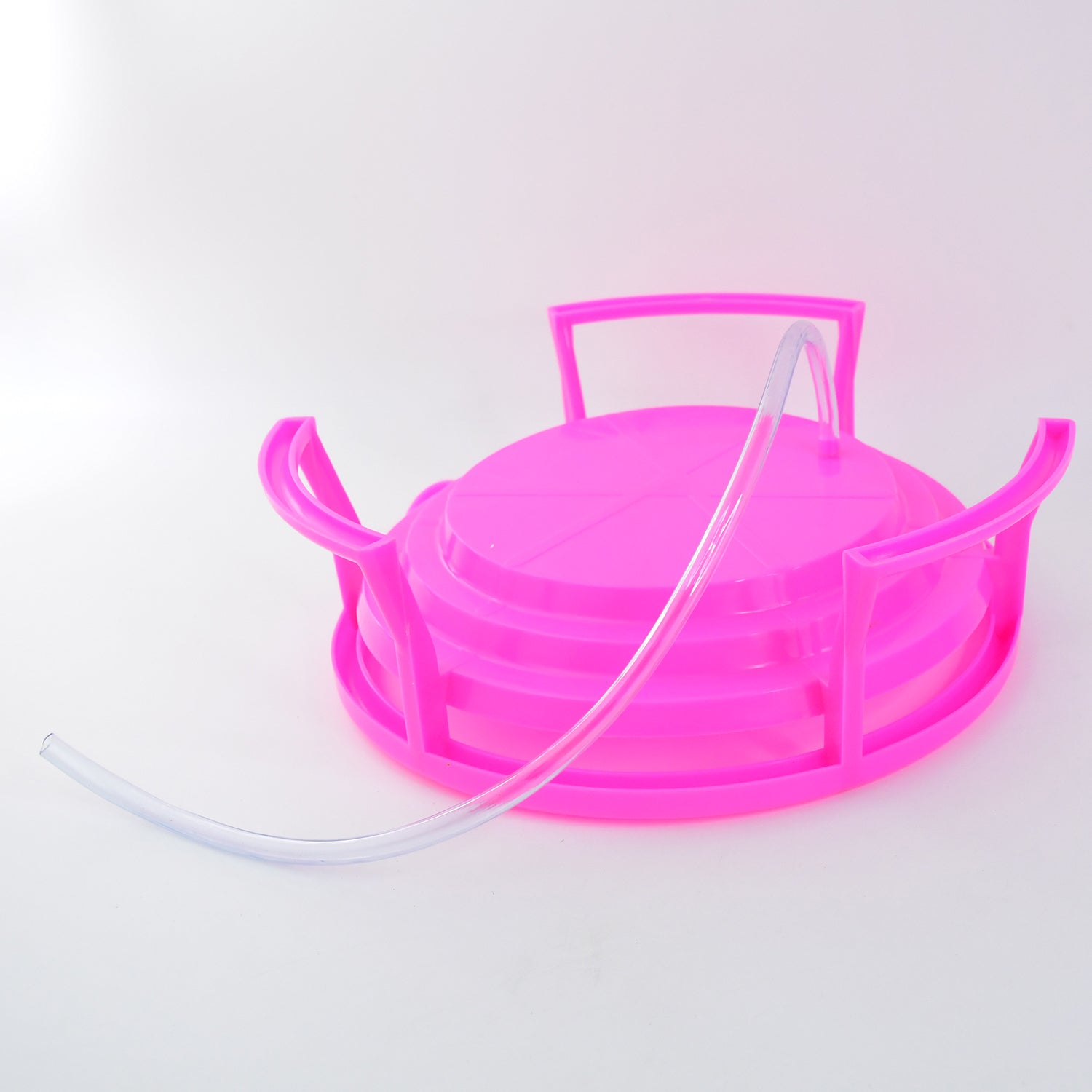 Set of two Wukusy plastic water pot stands for home and kitchen use, providing stable support for water containers.
