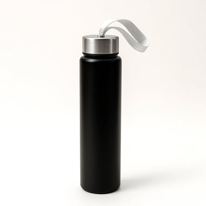 Portable Wukusy stainless steel water bottle with strap, 250ml capacity, ideal for home and outdoor use.