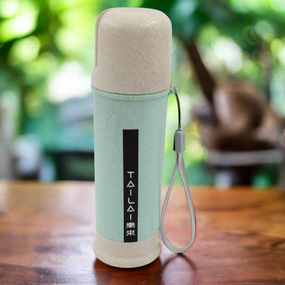 Wukusy portable water bottle, 300ml, with a colorful mixed design, ideal for home and kitchen use.