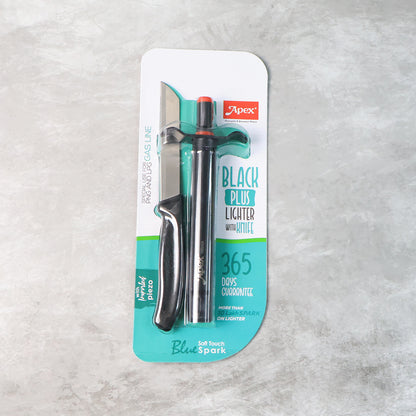 Wukusy premium kitchen knife and gas lighter combo set, featuring a sharp stainless steel knife and convenient lighter for home cooking.