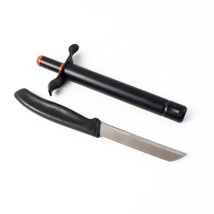 Wukusy premium kitchen knife and gas lighter combo set with two tools, stainless steel blades and ergonomic handles for home cooking.
