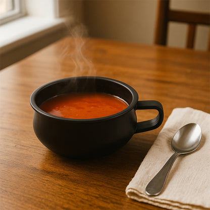 Wukusy large-capacity deep handle bowl for home and kitchen, featuring a sturdy design and deep sides for versatile use.