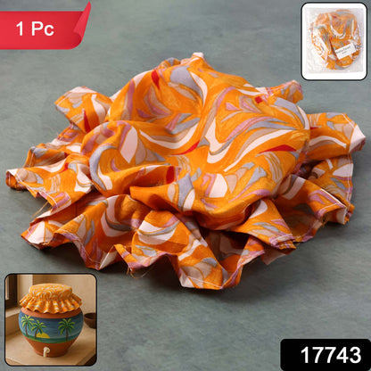 Wukusy Premium Matka Cover for home and kitchen, single piece, made of durable fabric, in neutral color.