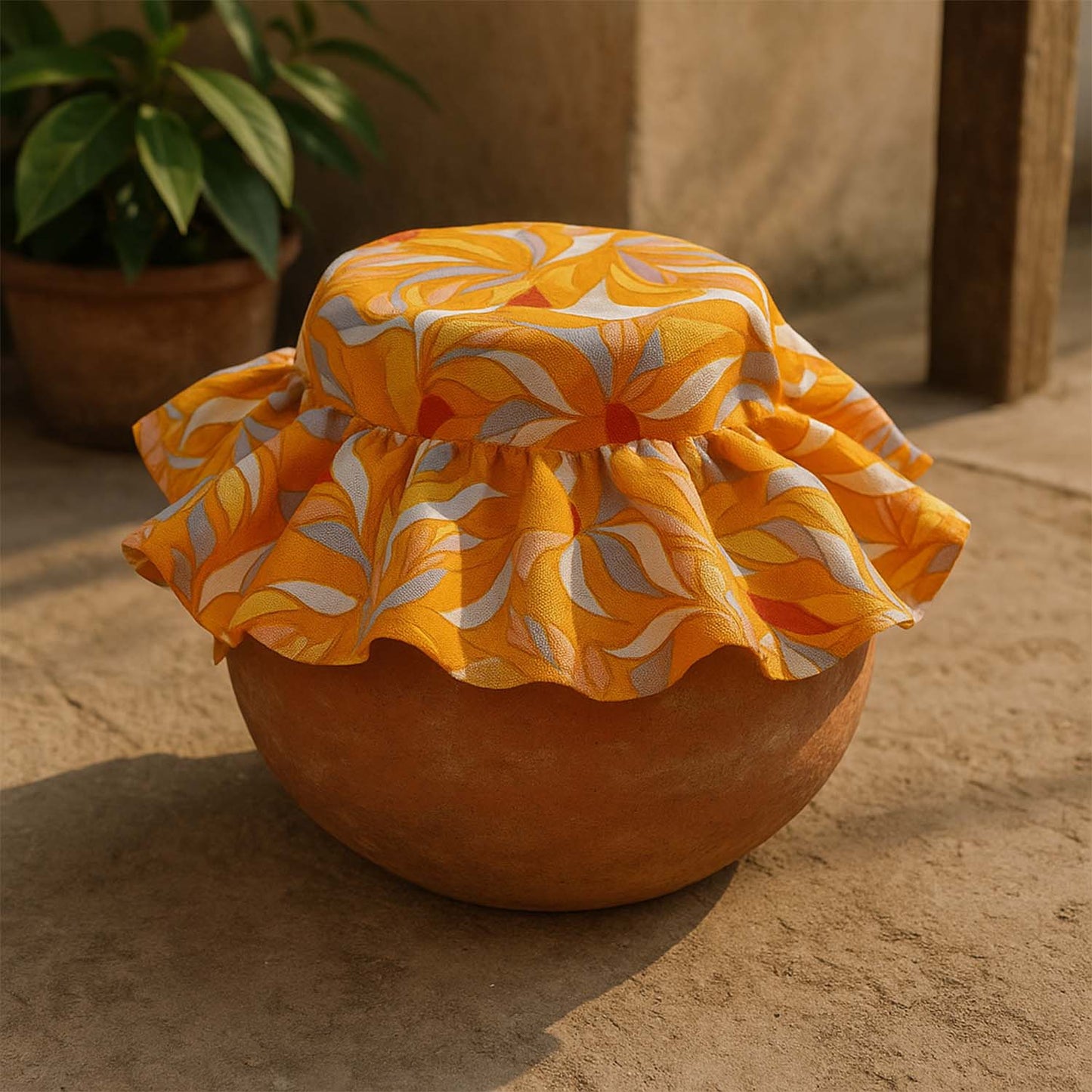 Premium Matka Cover from Wukusy, designed for home and kitchen use, featuring a durable fabric and stylish pattern.