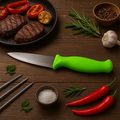 Wukusy premium stainless steel kitchen knife for versatile use, featuring a sharp blade and ergonomic handle for home cooking tasks.