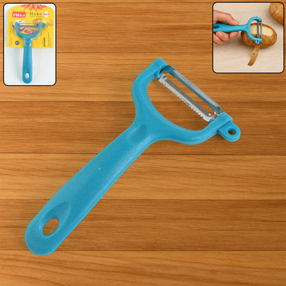 Wukusy Premium Ritu Peeler Plus in white, with ergonomic handle and stainless steel blade for efficient kitchen peeling.