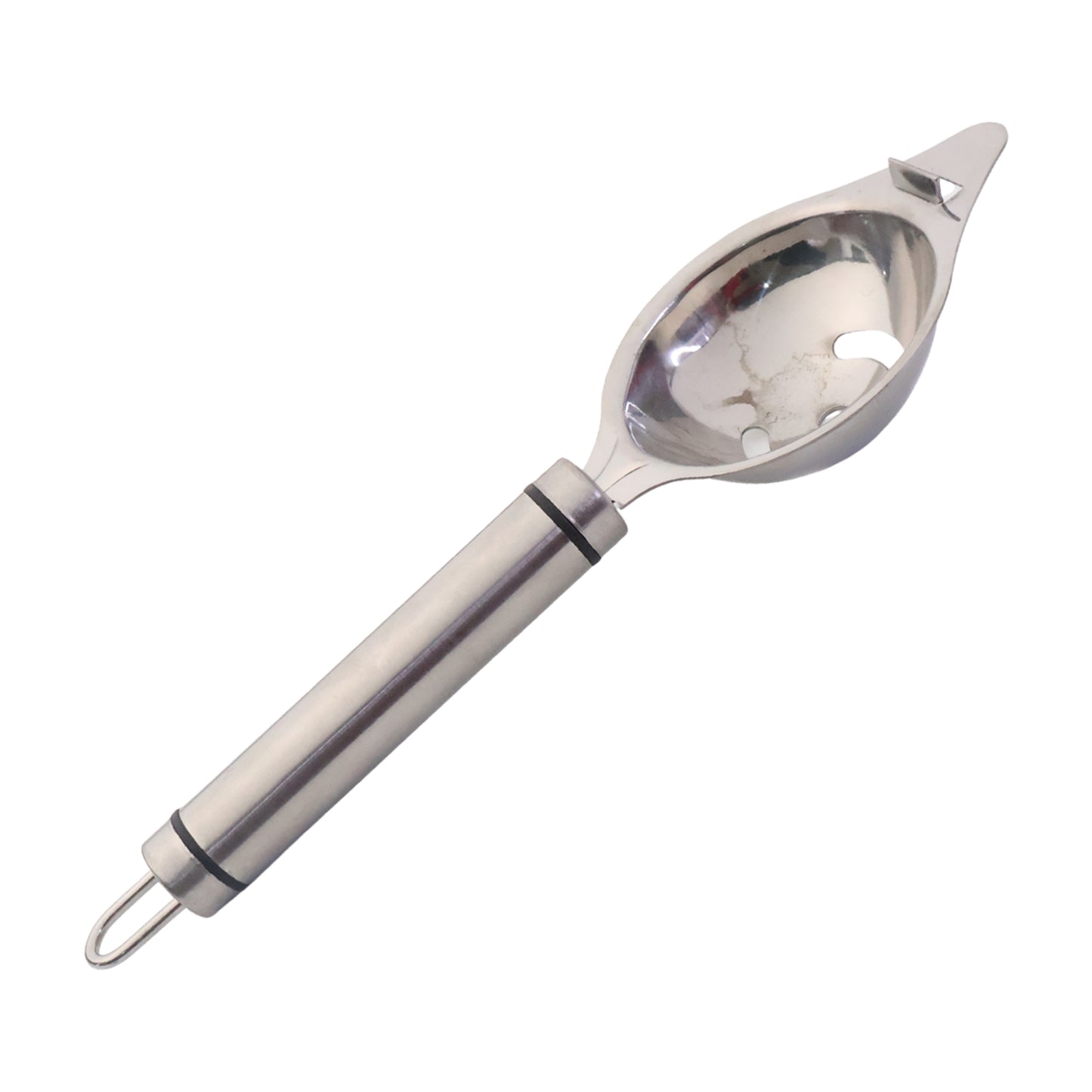 Wukusy premium stainless steel egg separator tool for easily separating egg yolks and whites in the kitchen.