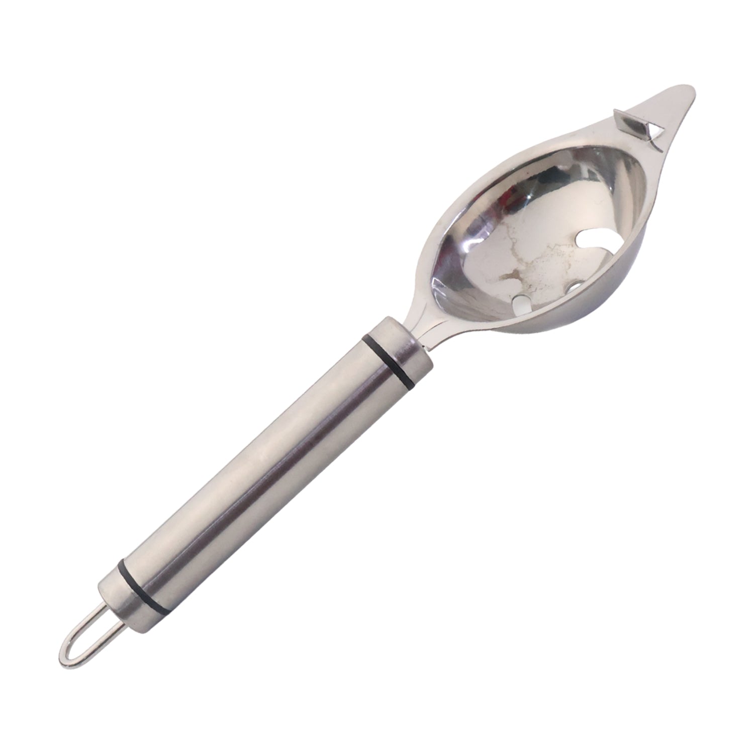 Wukusy premium stainless steel egg separator tool for easily separating egg yolks and whites in the kitchen.