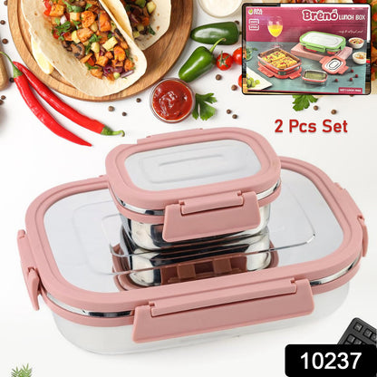 Wukusy premium stainless steel leak-proof airtight lunch boxes set with 900ml and 200ml containers for home and kitchen use