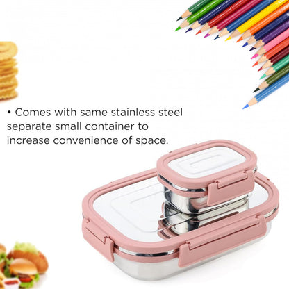 Wukusy stainless steel leak-proof airtight lunch boxes, 900ml and 200ml, set of 2, perfect for home and kitchen storage.