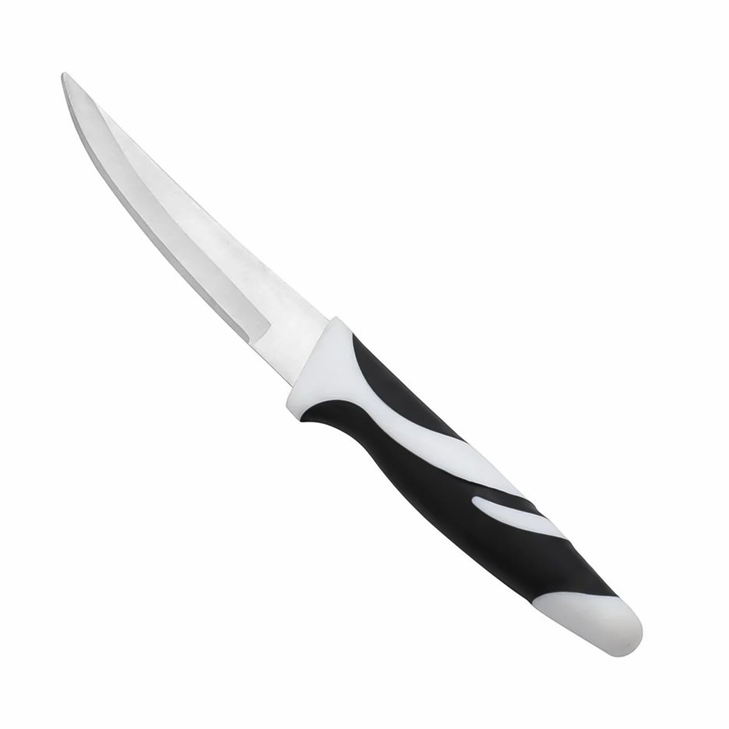Wukusy Ritu Sharp stainless steel zebra kitchen knife with ergonomic handle, ideal for precise slicing and chopping in the kitchen.