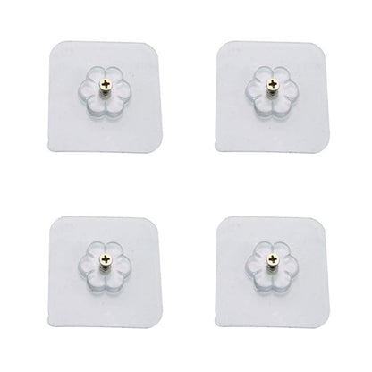 Set of four Wukusy self-adhesive hooks with screw, nut, and bolt design for home organization and kitchen use.