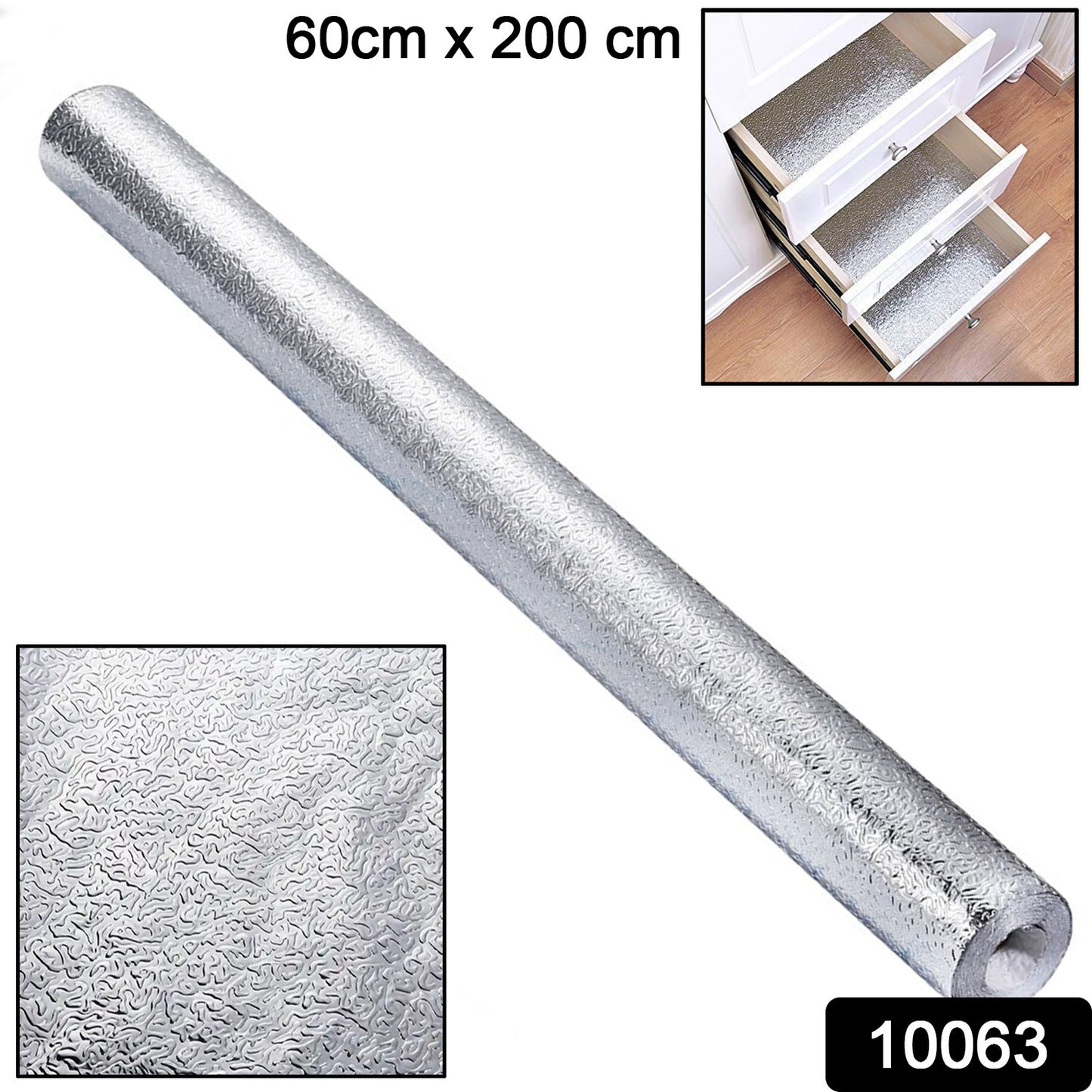 Wukusy self-adhesive aluminum foil kitchen backsplash wallpaper, 60x200 cm, easy to install wall decor for home kitchens.