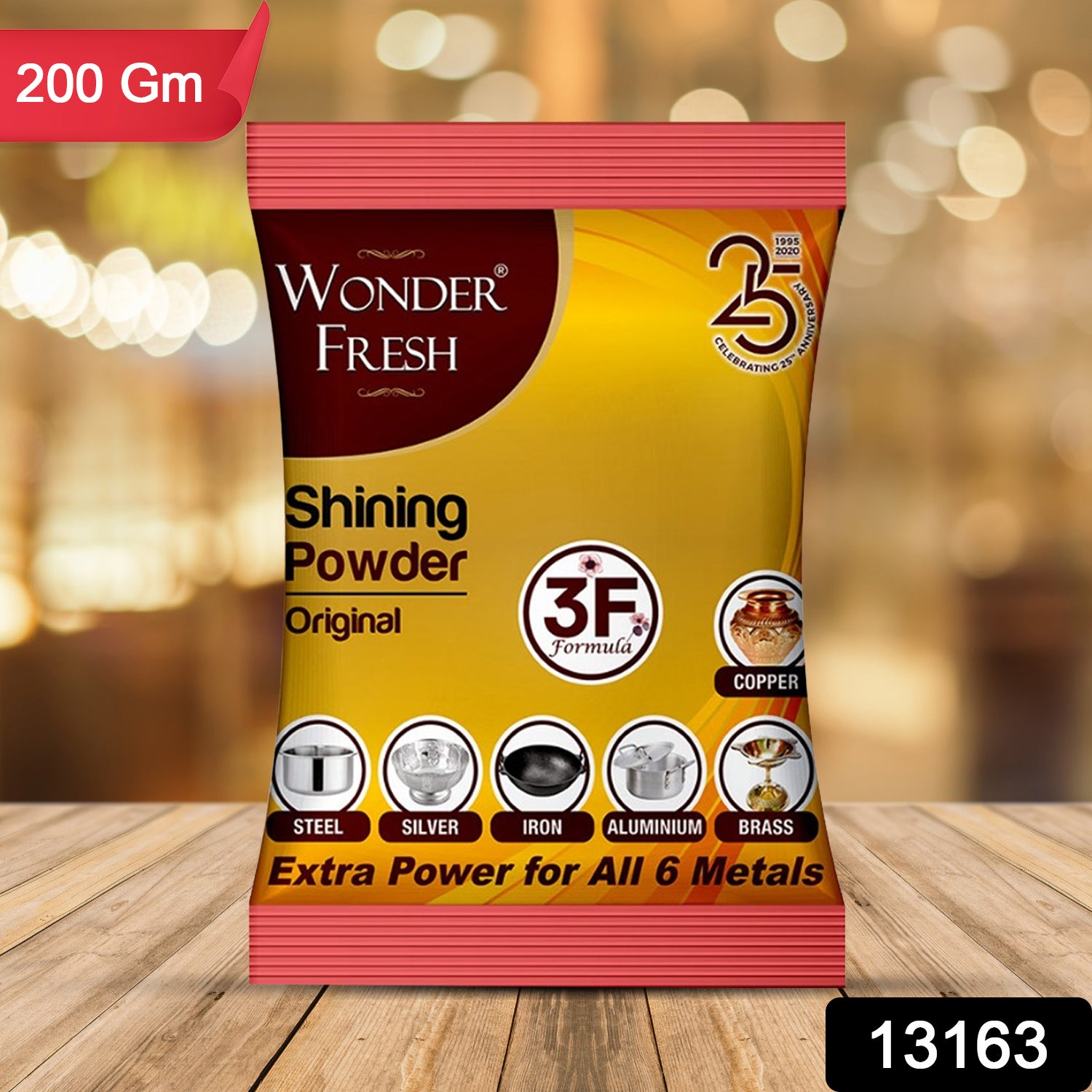 Wukusy Shining Powder cleaning and polishing copper, brass, silver, aluminum, iron, and steel to remove tarnish and oxidation, 200g.