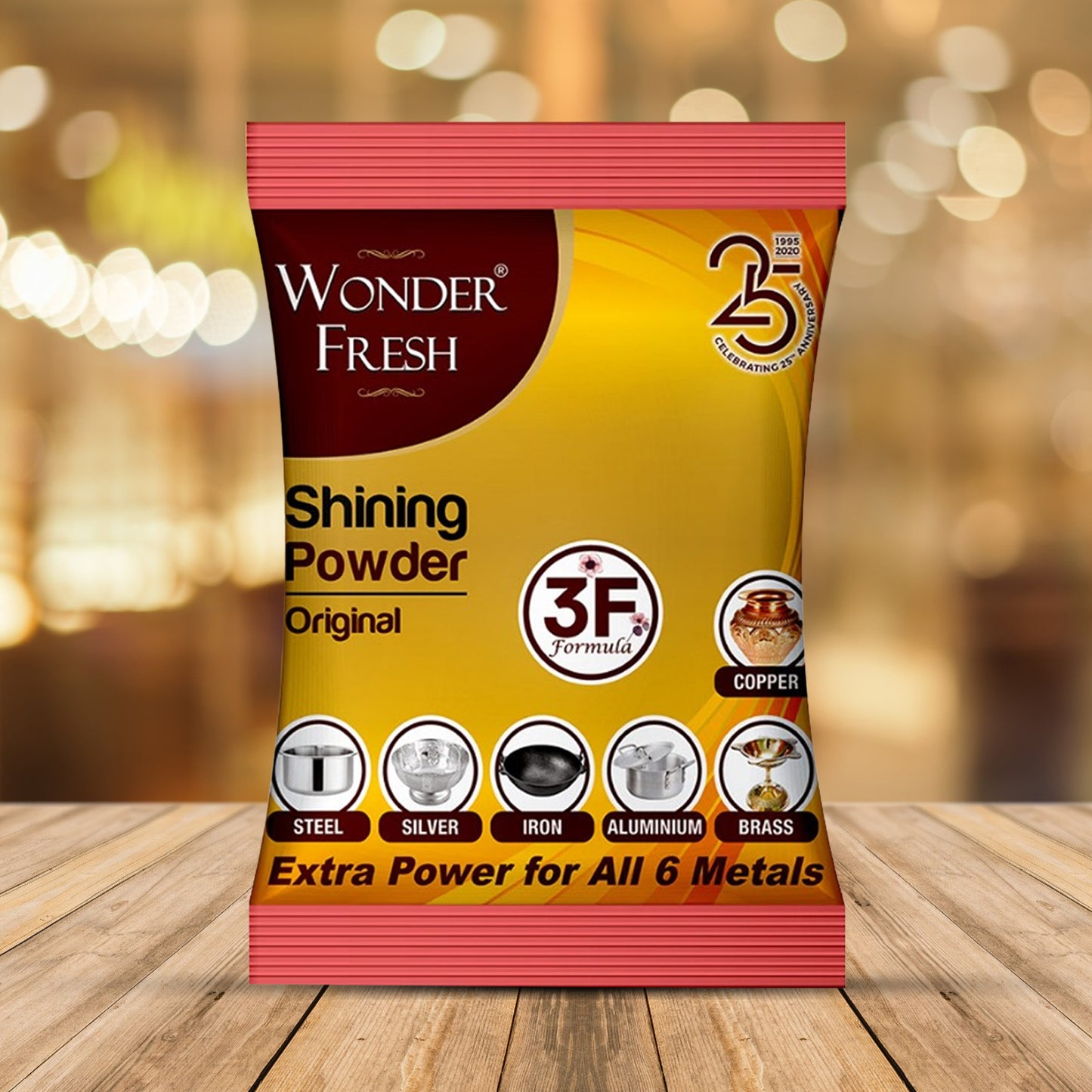 Wukusy Shining Powder for cleaning and polishing copper, brass, silver, aluminum, iron, and steel to remove tarnish and oxidation.