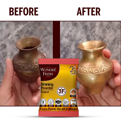 Wukusy Shining Powder cleaner for copper, brass, silver, aluminum, iron, and steel, removes tarnish and oxidation, 200g container.