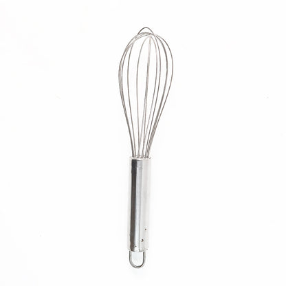 Small stainless steel balloon whisk from Wukusy, 20cm, ideal for mixing and whipping in home and kitchen cooking tasks.