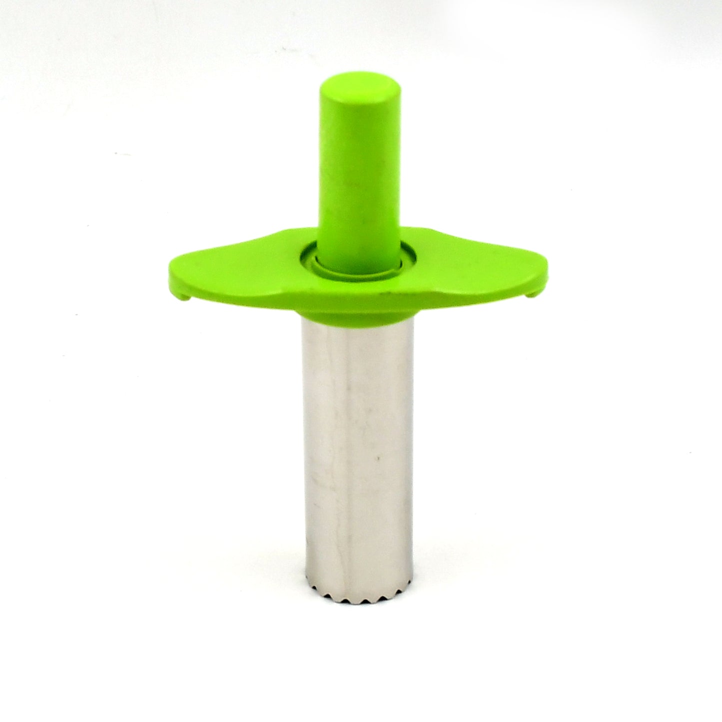 Small stainless steel chili corer and remover kitchen tool by Wukusy, designed for quick chili preparation.