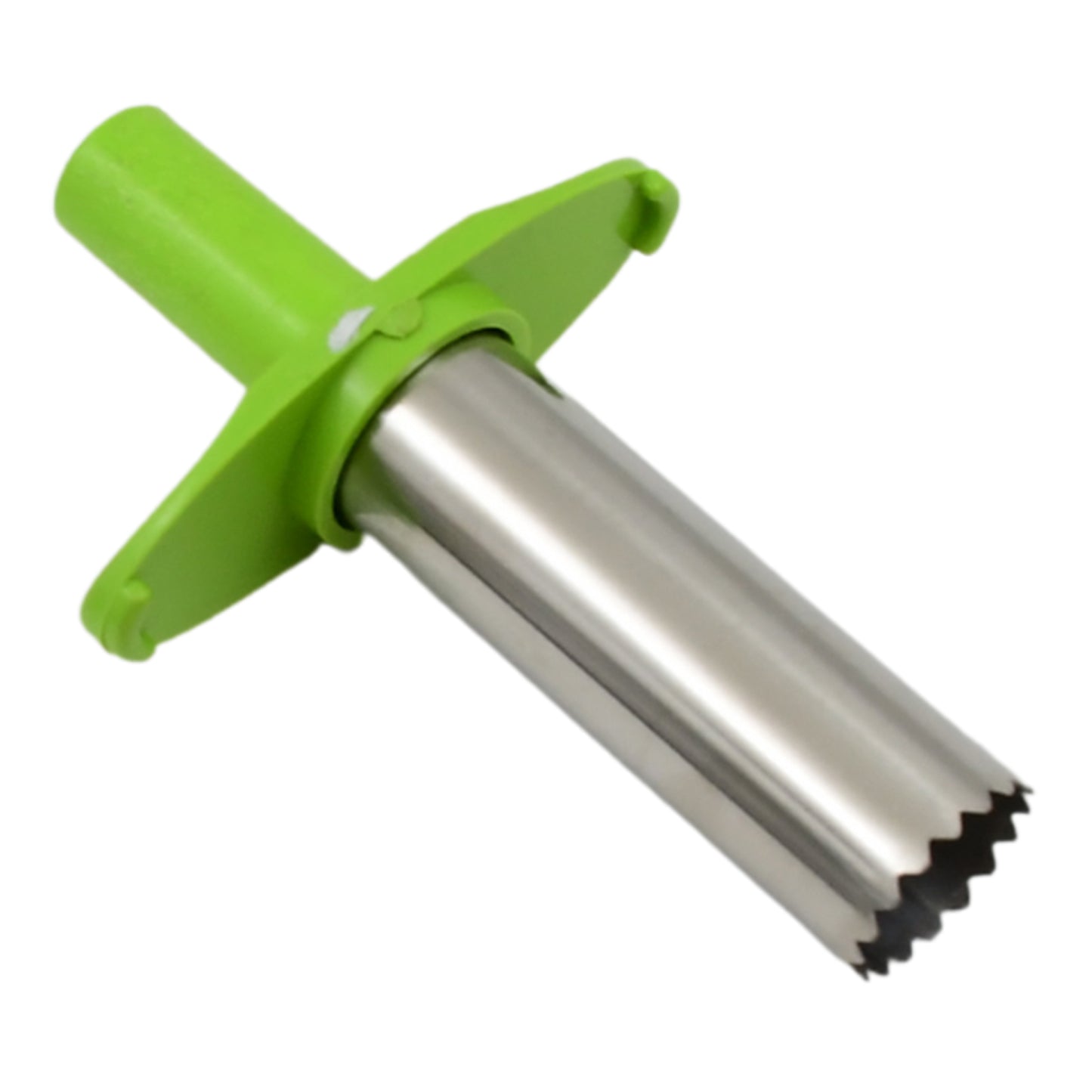 Small stainless steel chili corer remover kitchen tool by Wukusy, designed for easily removing chili stems and cores.