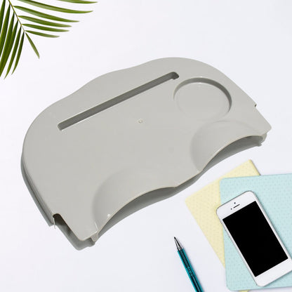Wukusy snack caddy tray with a built-in drink cup holder, perfect for movie nights and home kitchen use.