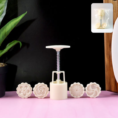 Wukusy Spring Press Cookie and Pastry Mold set with floral design, perfect for home baking and pastry shaping.