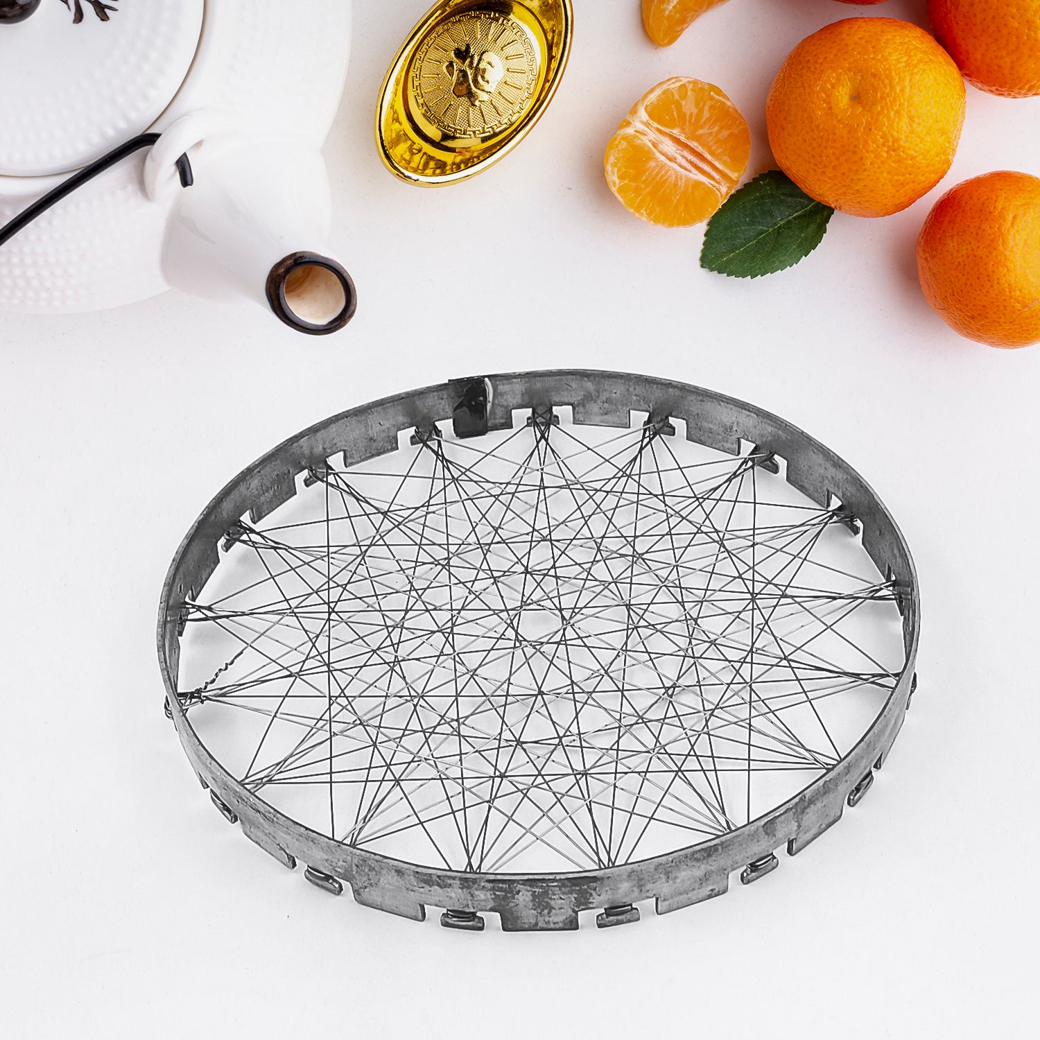 Stainless steel grill jalli chota tandoor by Wukusy, compact home and kitchen tandoor for grilling and baking.