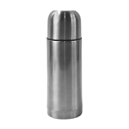 Stainless steel Wukusy hot and cold water bottle with push-down lid, 350ml, for home and kitchen use.