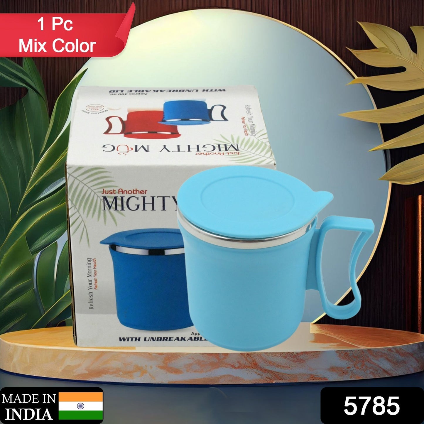 Wukusy stainless steel insulated coffee mug with lid, double-wall design, holds 250-300ml, in mixed colors, suitable for hot beverages.