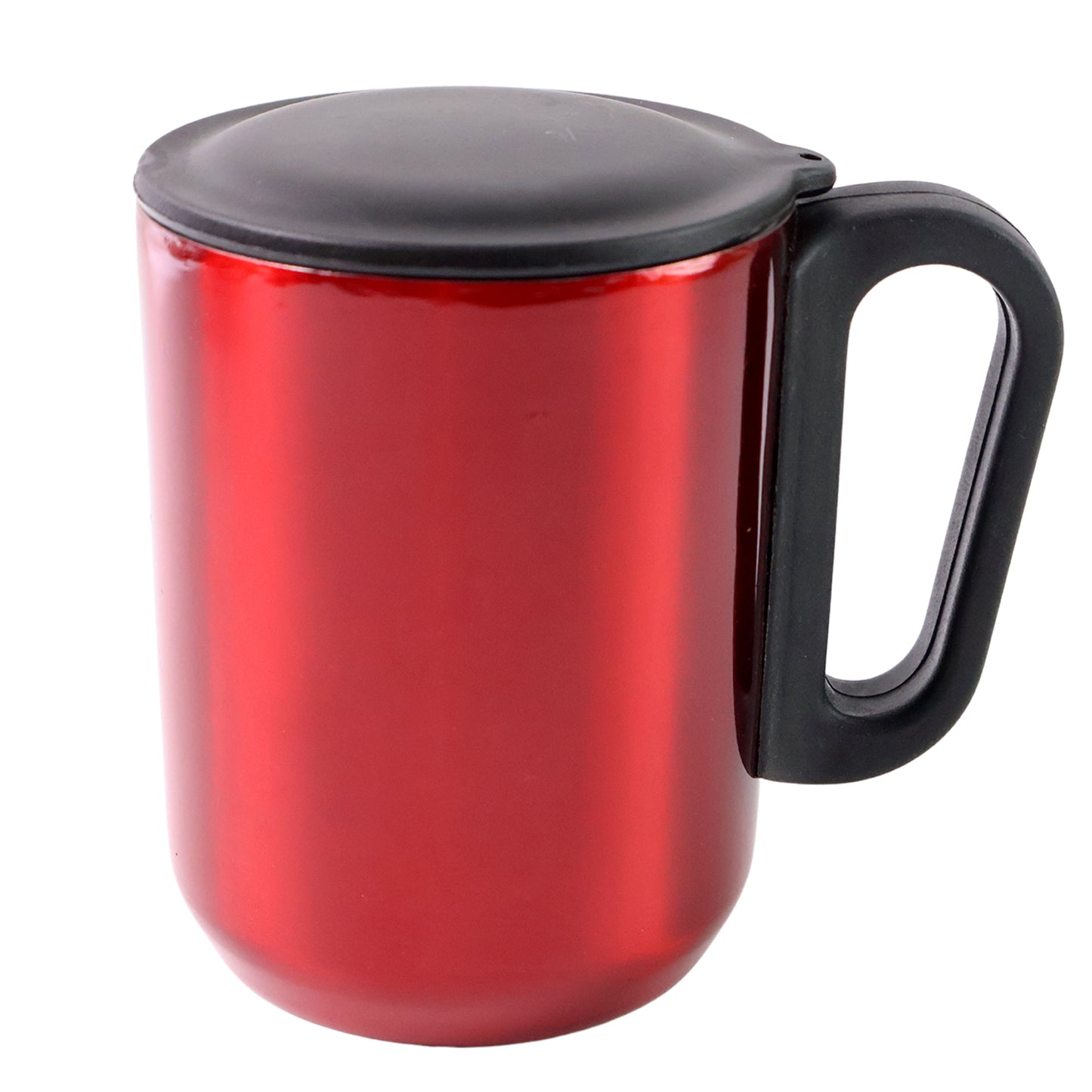 Stainless steel metallic coffee mug from Wukusy, 300ml capacity, durable and sleek for home and kitchen use.