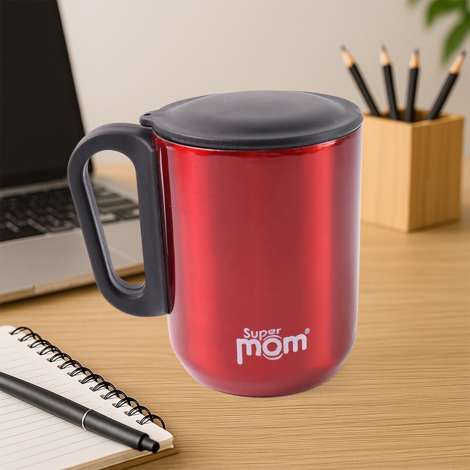 Stainless steel metallic coffee mug with a 300ml capacity, Wukusy home and kitchen accessory, sleek and durable design
