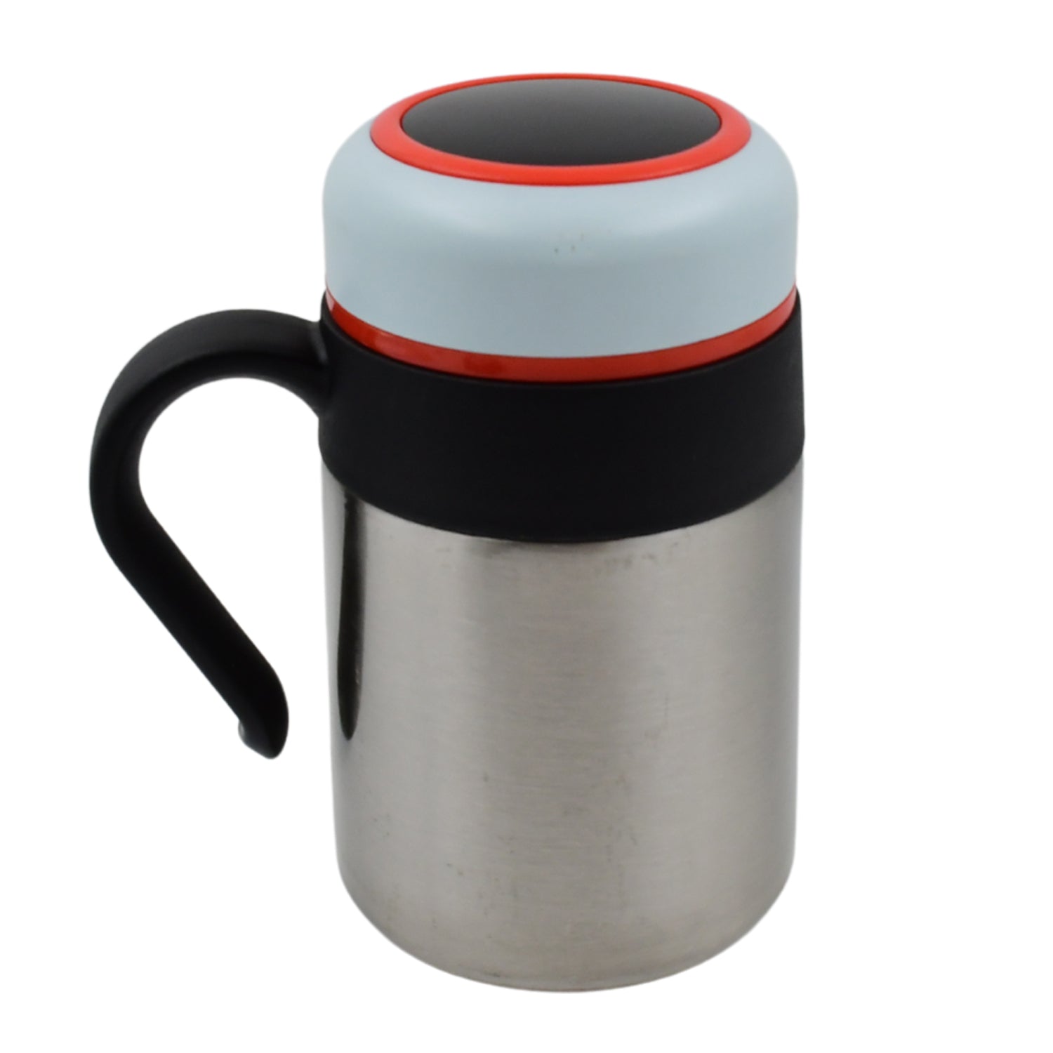 Wukusy stainless steel vacuum insulated mug with handle, 420 ml capacity, small home and kitchen beverage bottle.