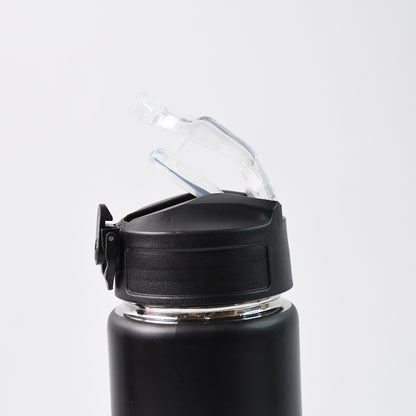 Wukusy stainless steel sports water bottle, 500ml capacity, with a sleek design and secure lid for outdoor and gym use