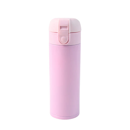 Wukusy stainless steel vacuum water bottle, 350ml, with sleek design, perfect for keeping drinks hot or cold.