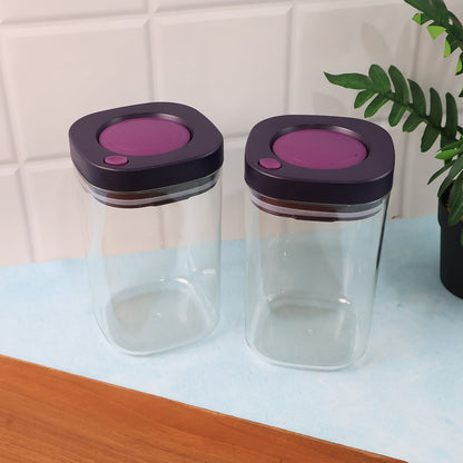 Wukusy Supermom airtight kitchen storage containers 2-piece set, 1200ml, with clear lids and secure locking for fresh food storage.
