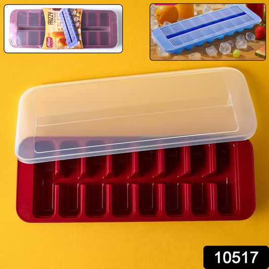 Wukusy Supermom frizzy ice tray with 2-in-1 compartment for ice cubes and storage, gray plastic kitchen accessory.
